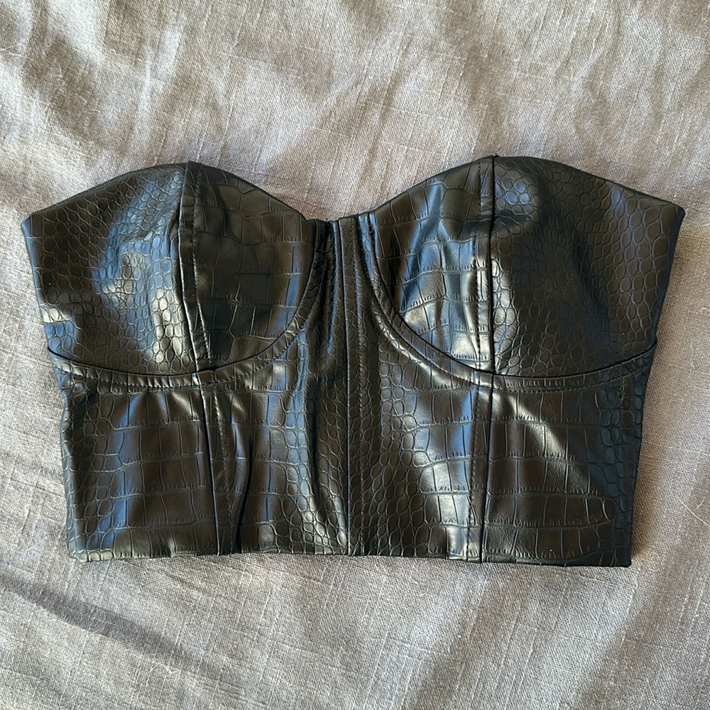 Snakeskin corset top